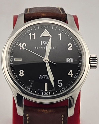 IWC Schaffhausen Pilot Mark XV 38MM Black Dial Leather Strap (IW325301)