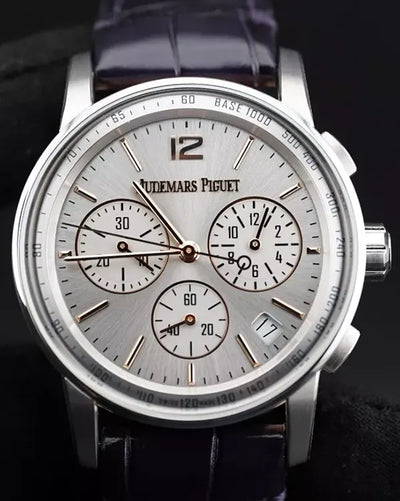 2023 Audemars Piguet Code 11.59 41MM Silver Dial Leather Strap (26393CR.OO.A009CR.01)