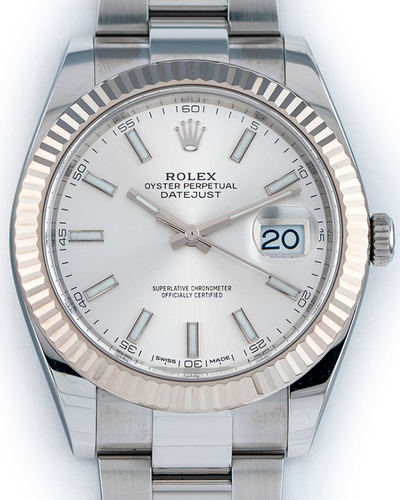 2017 Rolex Datejust 41MM Silver Dial Oyster Bracelet (126334)