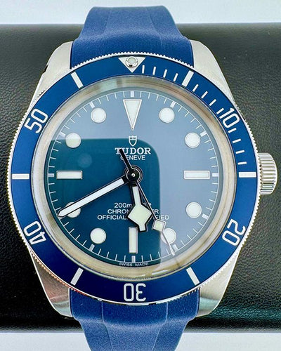 No Reserve - 2021 Tudor Black Bay Fifty-Eight 39MM Blue Dial Aftermarket Rubber Strap (79030B)