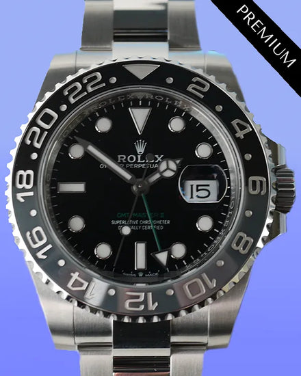 2024 Rolex GMT-Master II "Bruce Wayne" 40MM Black Dial Oyster Bracelet (126710GRNR)