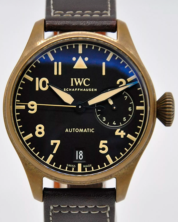 2018 IWC Schaffhausen Pilot Heritage Bronze 46.2MM Black Dial Leather Strap (IW501005)