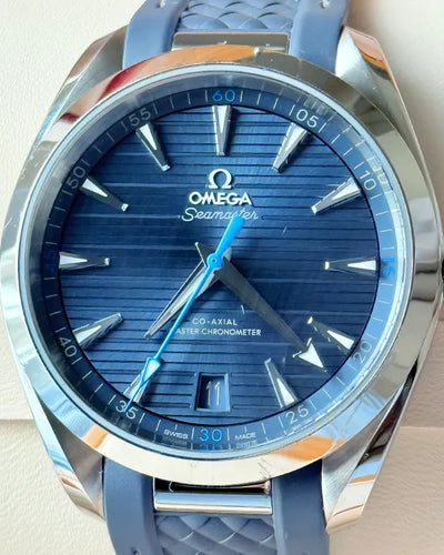 2023 Omega Seamaster Aqua Terra 150M 41MM Blue Dial Rubber Strap (220.12.41.21.03.002)