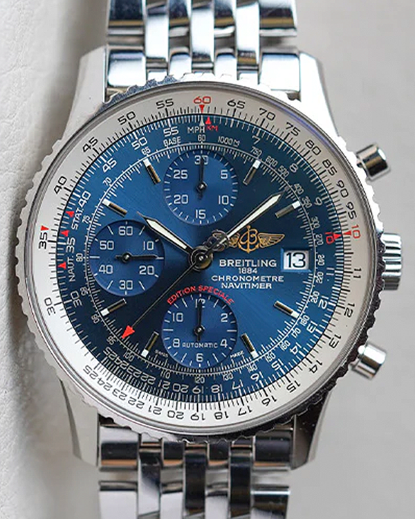 2017 Breitling Navitimer Heritage 42MM Blue Dial Steel Bracelet (A1332412)