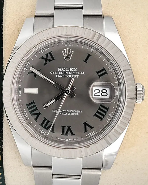 2022 Rolex Datejust "Wimbledon" 41MM Slate Dial Oyster Bracelet (126334)