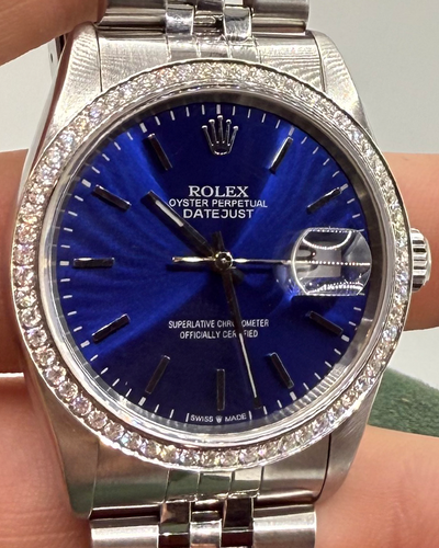 Rolex Datejust Turn-O-Graph 36MM Blue Dial Jubilee Bracelet (16264)