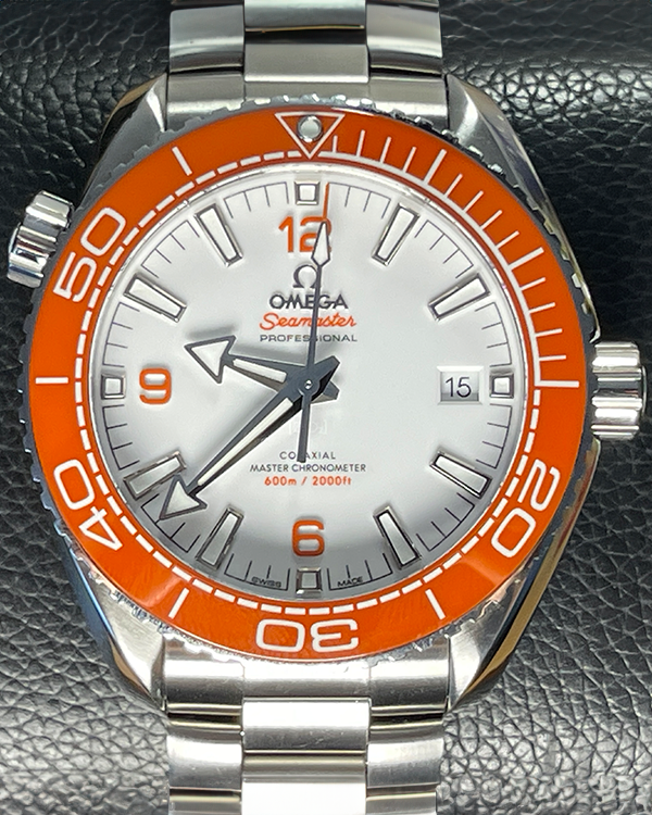 2022 Omega Seamaster Planet Ocean "Creamsicle" 43.5MM White Dial Steel Bracelet (215.30.44.21.04.001)