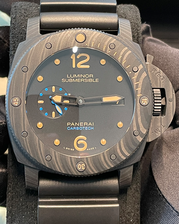 2018 Panerai Luminor Submersible 1950 3 Days Automatic 47MM Carbotech Rubber Strap Black Dial (PAM00616)