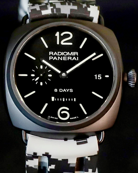 Panerai Radiomir 8 Days 45MM Black Dial Rubber Strap (PAM00384