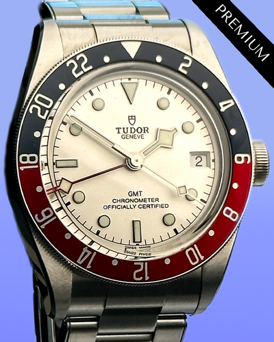No Reserve - 2023 Tudor Black Bay GMT "Pepsi" White Dial Steel Bracelet (79830RB)