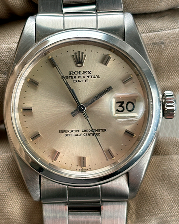 1969 Rolex Oyster Perpetual Date Vintage 34MM Silver Dial Oyster Bracelet (1500)