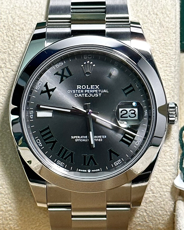 2023 Rolex Datejust 41MM "Wimbledon" Oystersteel Slate Dial (126300)