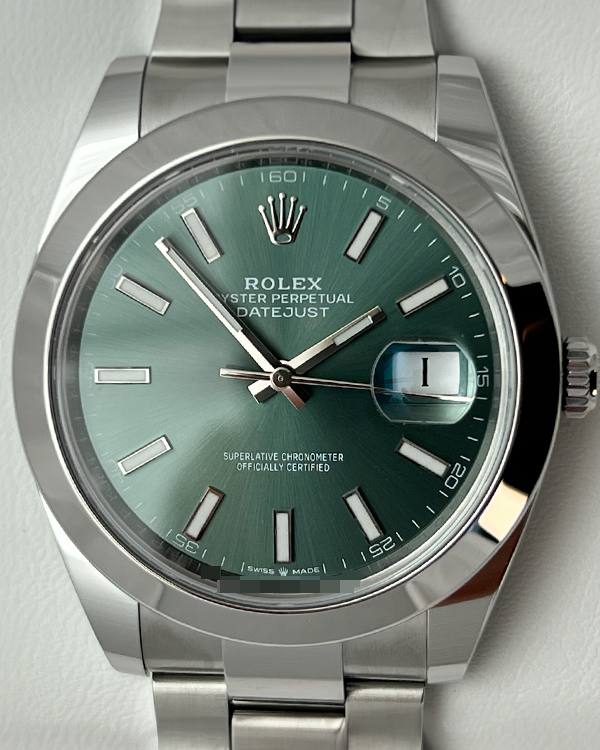 2024 Rolex Datejust 41MM Mint Green Dial Oyster Bracelet (126300)