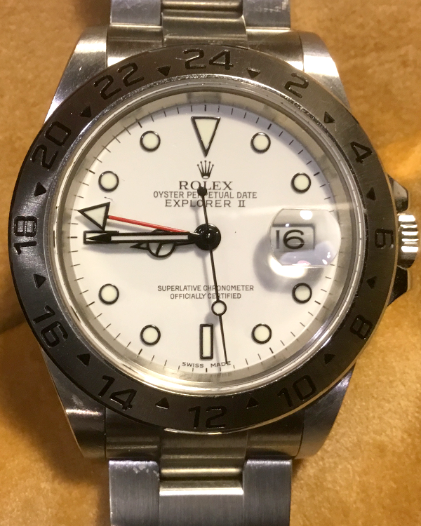 Rolex Explorer II "Polar" 40MM White Dial Steel Bracelet (16570)