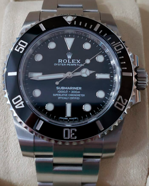 2020 Rolex Submariner No Date 40MM Black Dial Oystersteel Bracelet (114060)