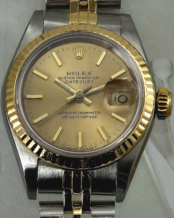 1987 (9 Mill. Serial) Rolex Lady-Datejust 26MM Champagne Dial Two-Tone Jubilee Bracelet (69173)