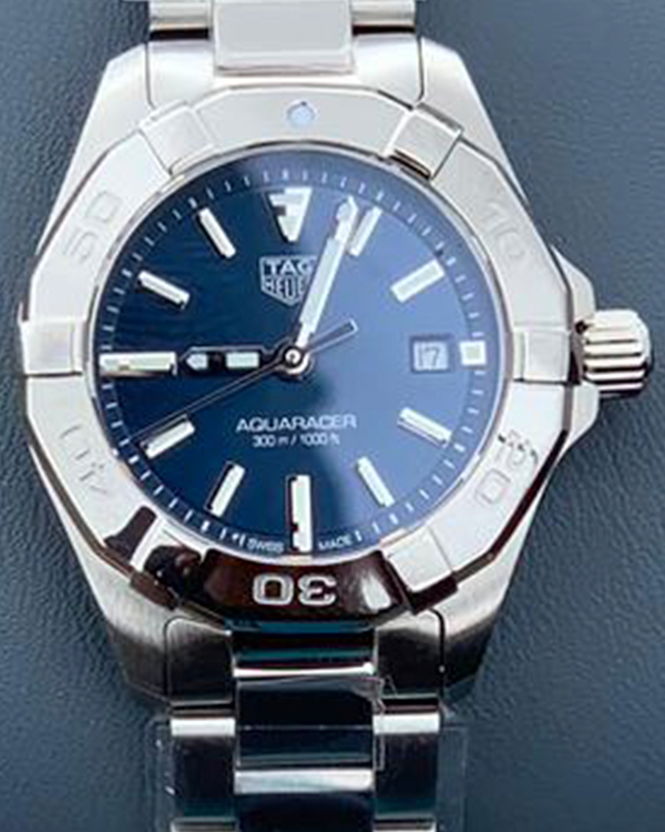 No Reserve - TAG Heuer Aquaracer 27MM Quartz Blue Dial Steel Bracelet (WBD1412.BA0741)