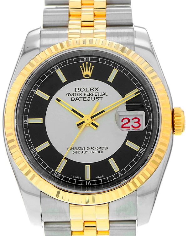 2006 Rolex Datejust 36MM "Tuxedo" Dial Two-Tone Jubilee Bracelet (116233)