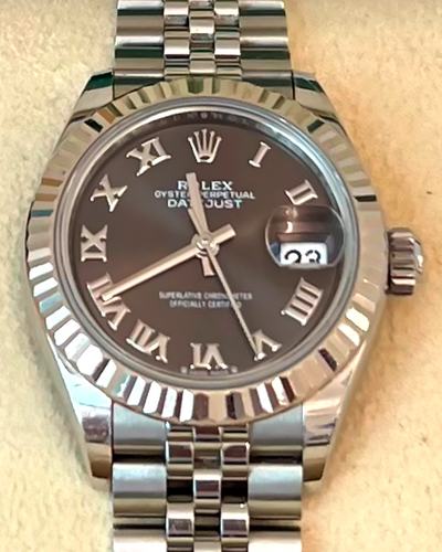 2023 Rolex Lady-Datejust 28MM Grey Dial Oystersteel Jubilee Bracelet (279174)