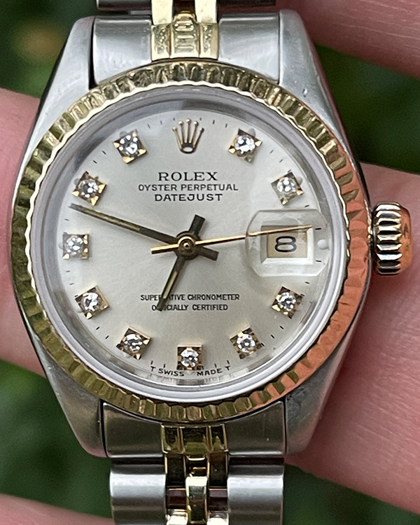 1982 Rolex Lady-Datejust 26MM Silver Dial Two-Tone Jubilee Bracelet (6917)