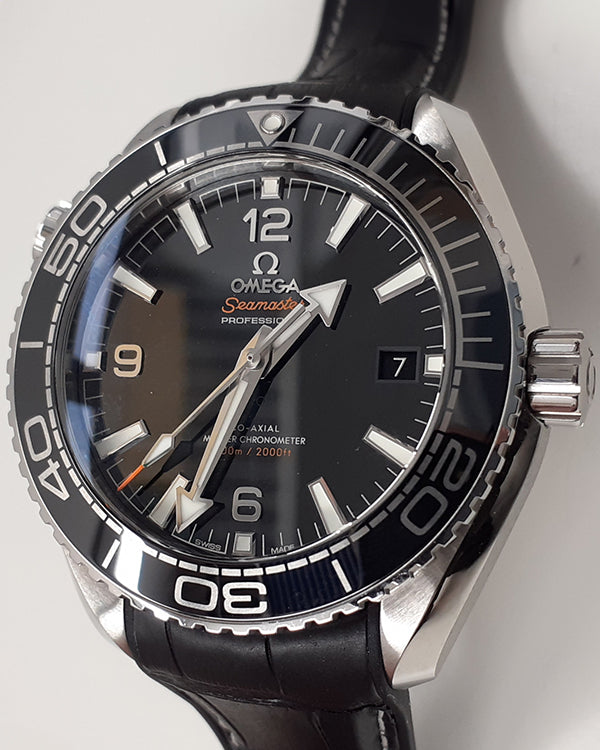 2024 Omega Seamaster Planet Ocean 43.5MM Black Dial Leather Strap (215.33.44.21.01.001)