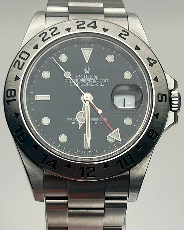 Rolex Explorer II 40MM Black Dial Oyster Bracelet (16570)