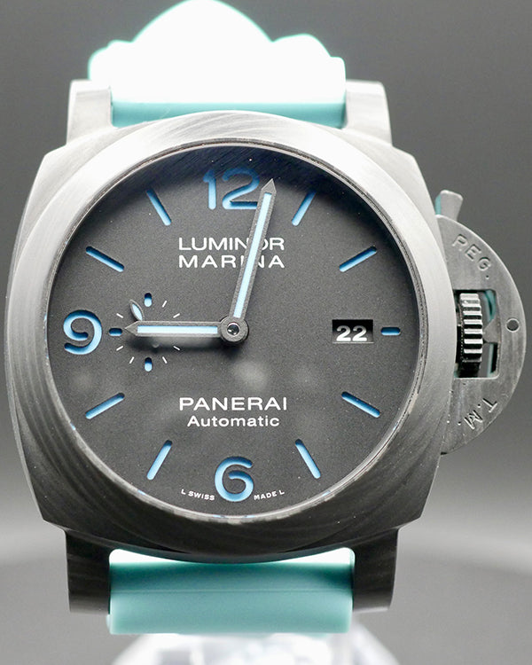 2021 Panerai Luminor Marina 44MM Black Dial Rubber Strap (PAM01661)