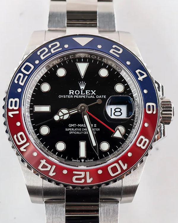 Rolex GMT-Master II "Pepsi" 40MM Black Dial Oyster Bracelet (126710BLRO)