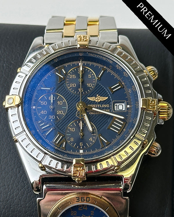 2004 Breitling Crosswind Chronograph 43MM Blue Dial Two-Tone Bracelet (B1335512/C510)