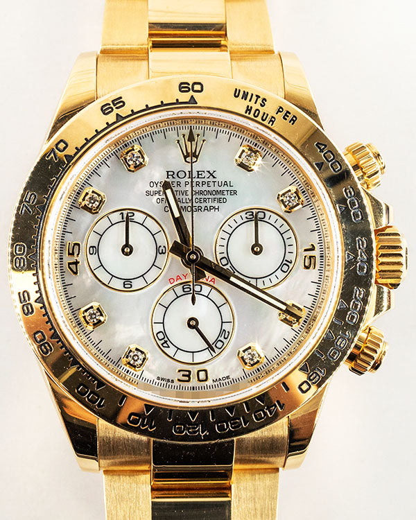 2020 Rolex Cosmograph Daytona 40MM Mother of Pearl Dial Yellow Gold Bracelet(116508)