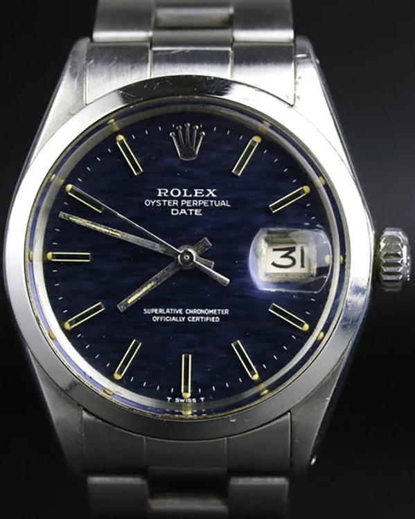 Rolex Oyster Perpetual 34MM Blue "Mosiac" Dial Steel Bracelet (1500)