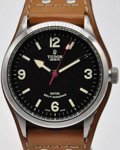 Tudor Ranger 41MM Black Dial Leather Strap (79910)