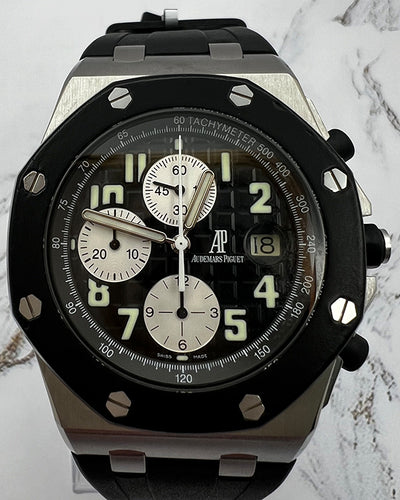 Audemars Piguet Royal Oak Offshore 42MM Black Dial Rubber Strap (25940SK)