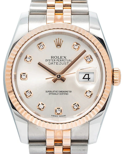 2012 Rolex Datejust 36MM Silver Dial Two-Tone Jubilee Bracelet (116231)