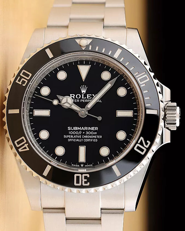 2022 Rolex Submariner No Date 41MM Black Dial Oyster Bracelet (124060)