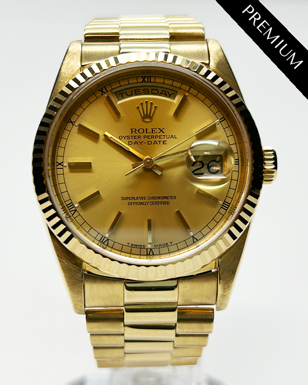 Rolex Day-Date 36MM Champagne Dial Yellow Gold President Bracelet (18238)