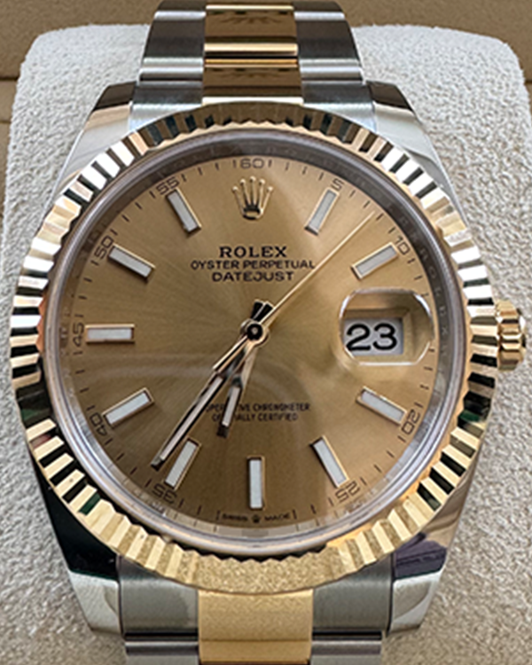 2024 Rolex Datejust 41MM Champagne Dial Two-Tone Oyster Bracelet (126333)