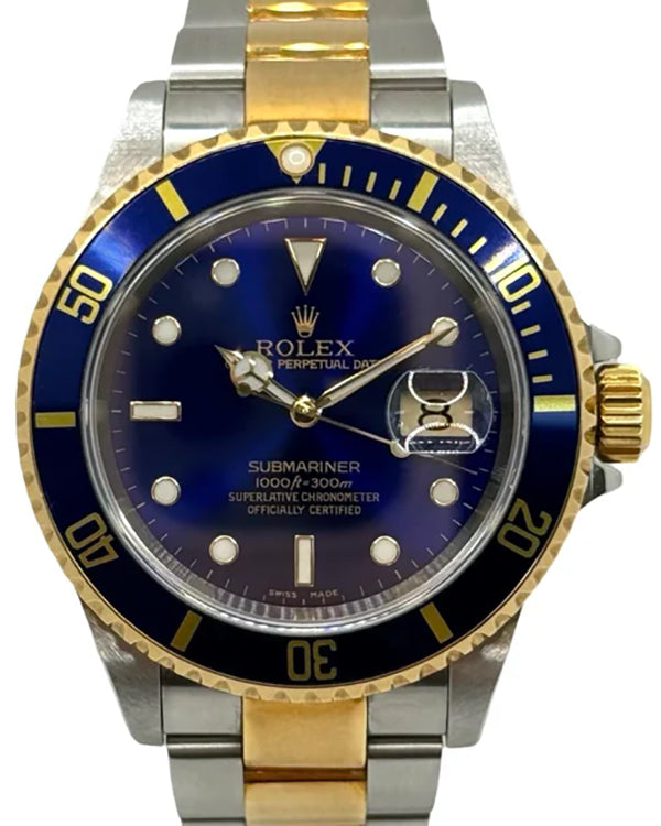 2000 (P Serial) Rolex Submariner Date "Bluesy" 40MM Blue Dial Two-Tone Oyster Bracelet (16613)