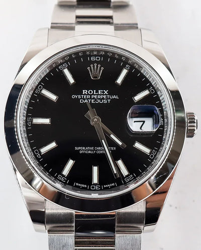 Rolex Datejust 41MM Black Dial Oyster Bracelet (126300)