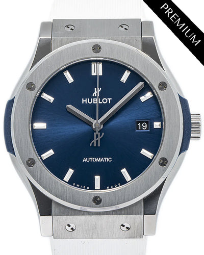 Hublot Classic Fusion 42MM Blue Dial Rubber Strap (542.NX.7170.LR)