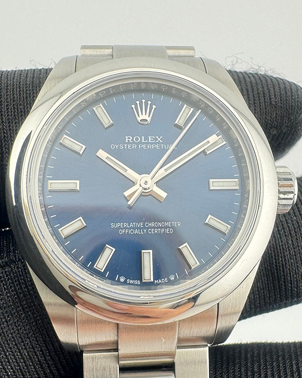 2020 Rolex Oyster Perpetual 28MM Blue Dial Oyster Bracelet (276200)