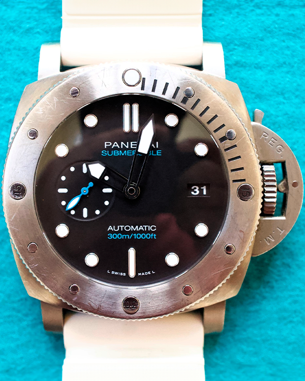 Panerai Luminor Submersible 1950 3 Days Automatic 47MM Black Dial Rubber Strap (PAM01305)