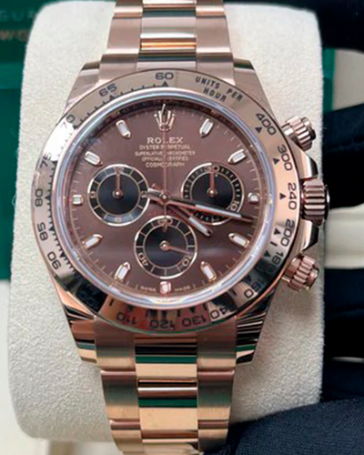 2022 Rolex Cosmograph Daytona 40MM Chocolate Dial Everose Gold Oyster Bracelet (116505)