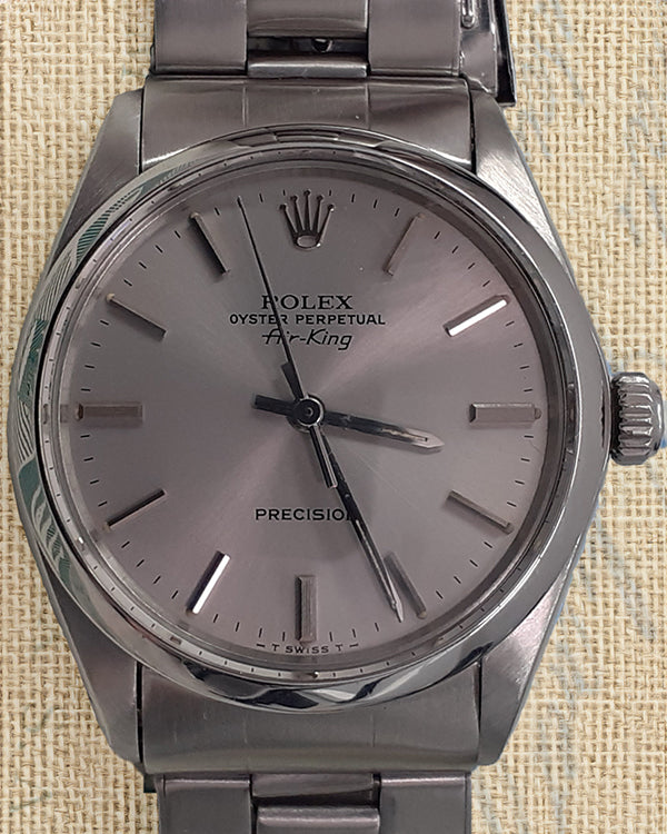 1981 Rolex Air-King 34MM Silver Dial Steel Bracelet (5500)