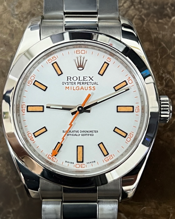 (M Serial) Rolex Milgauss 40MM White Dial Oyster Bracelet (116400)