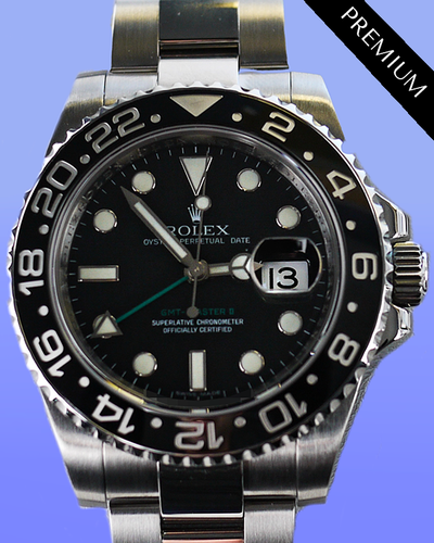 No Reserve - 2010 Rolex GMT-Master II 40MM Black Dial Oyster Bracelet (116710LN)