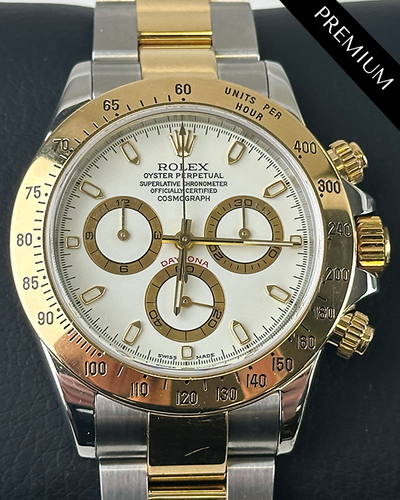 Rolex Cosmograph Daytona 40MM White Dial Two-Tone Oyster Bracelet (116523)