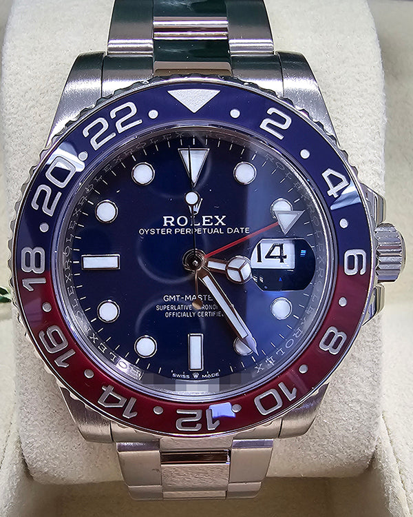 2023 Rolex GMT-Master II "Pepsi" 40MM Blue Dial White Gold Bracelet (126719BLRO)