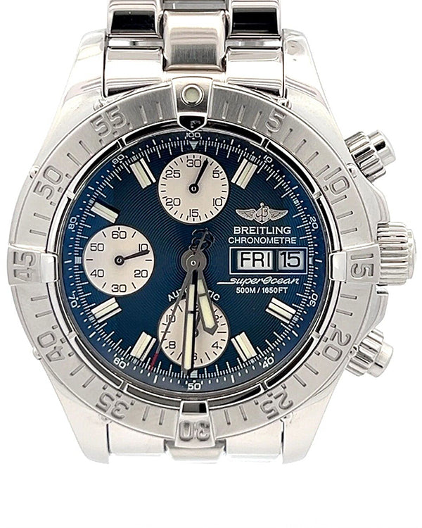 Breitling Superocean Chronograph II 42MM Blue Dial Steel Bracelet (A13340)