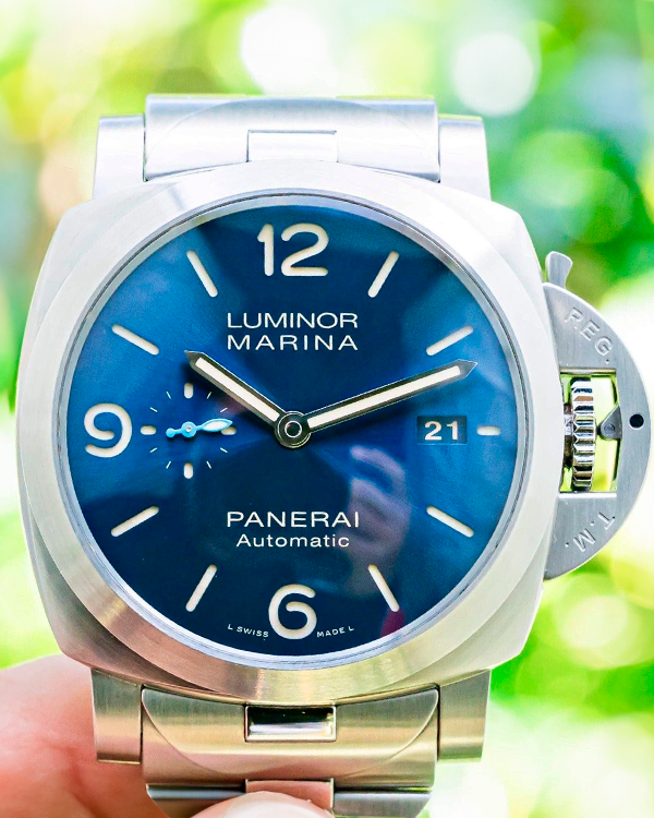 2020 Panerai Luminor Marina Automatic 44MM Blue Dial Steel Bracelet (PAM01058)